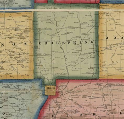 Mercer County 1860 Pennsylvania Wall Map With Homeowner Etsy