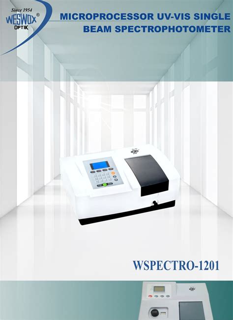 Ppt Microprocessor Uv Vis Single Beam Spectrophotometer Wspectro 1201