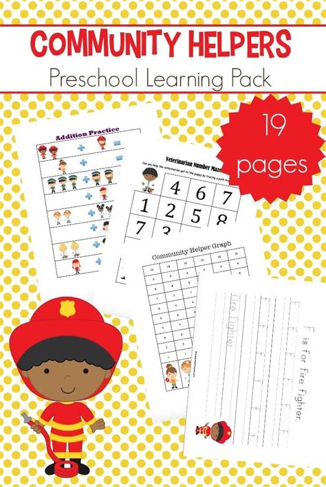 This community helpers preschool theme learning pack is only available to my readers. Free Printable Community Helpers Preschool Pack ...