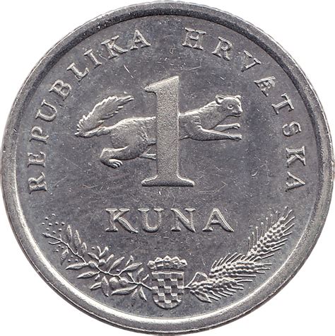 1 Kuna Latin Text 10th Anniversary Of Kuna Croatia