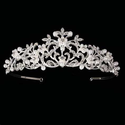 Princess Tiara Crown Diamond 32 Ct Solid Gold Bridal Headpieces