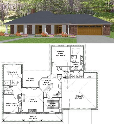 Custom House Home Build Plans 3 Bed Handicap Ranch 1862 Sf Pdf File
