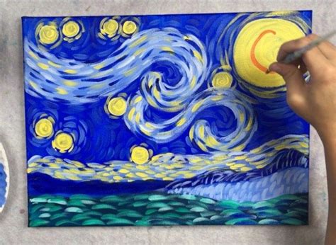 How To Paint Starry Night Starry Night Painting Starry Night Starry
