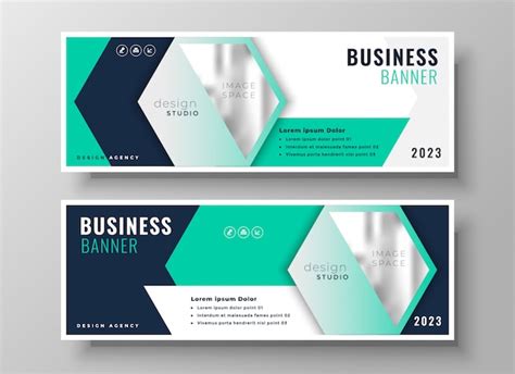 Free Vector Set Of Two Business Corporate Professional Banners Design