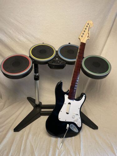 Rock Band 1 2 Bundle Playstation 3 Drum And Guitar Ps2 Ps3 Ps4 Ps5 Ebay
