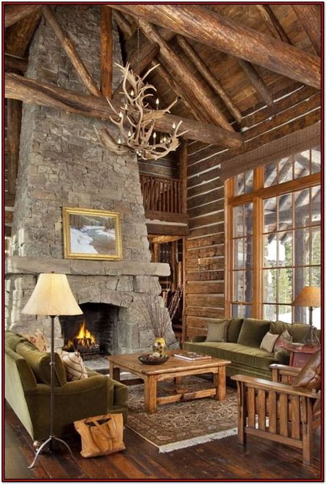 Living Room Mountain Cabin Decor Home Design Home Design Ideas