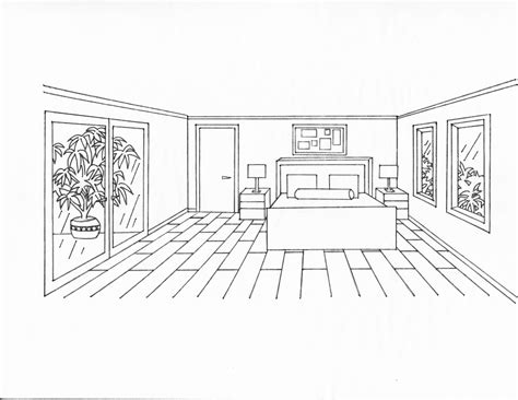 Bedroom Perspective Drawing At Explore Collection