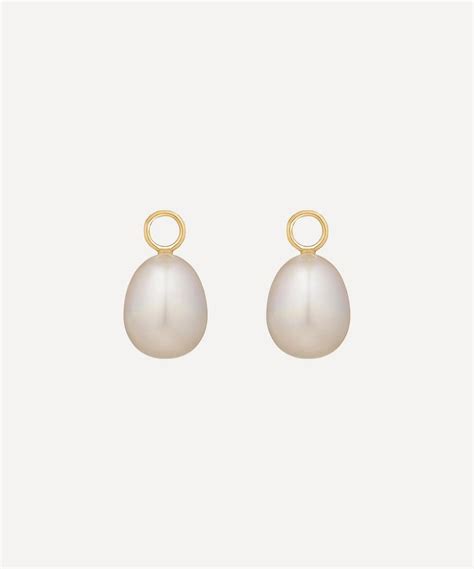 Annoushka 18ct Gold Baroque Pearl Earring Drops Liberty