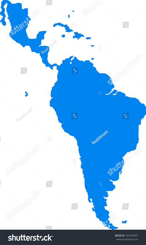 Latin America Vector Map 184792037 Shutterstock
