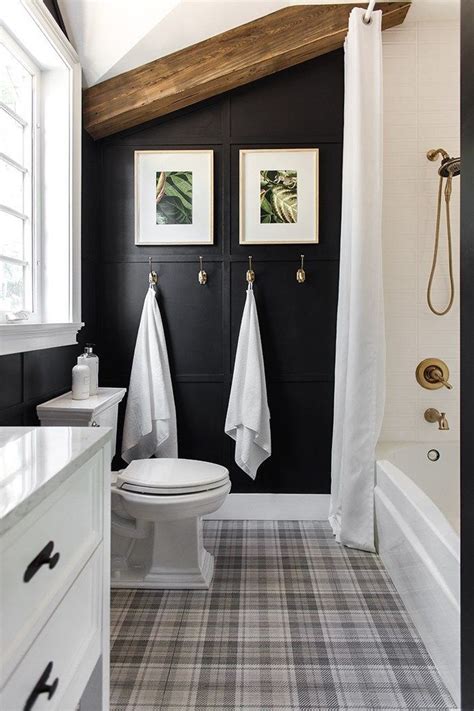 Bold Black Accent Wall Ideas In 2020 Rustic Bathroom Designs