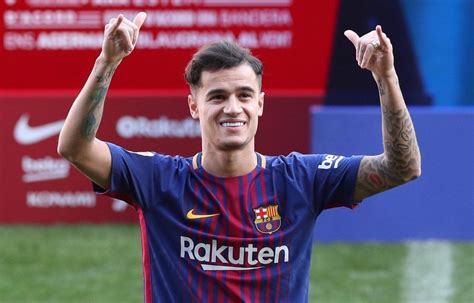 fc barcelona complete £142m transfer of liverpool midfielder philippe coutinho shoot shoot