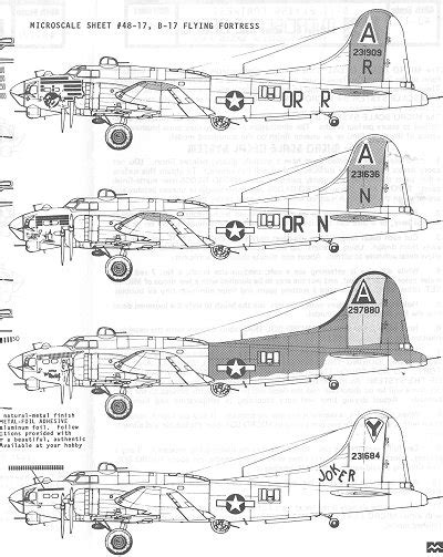 Superscale 48 017 B 17g Flying Fortresses