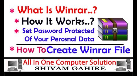 What Is Winrar And How It Works How To Create Rar File Youtube