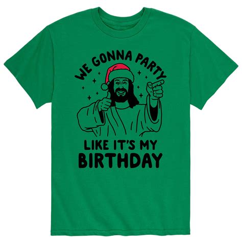 Solid Light We Gonna Party Like Its My Birthday Mens Short Sleeve