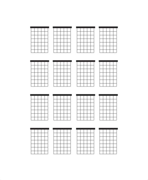Guitar Chord Chart Blank Sheet And Chords Collection