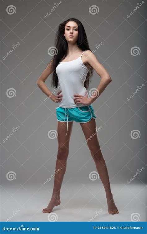 Long Thin Legs Confident Stock Image Image Of Energetic