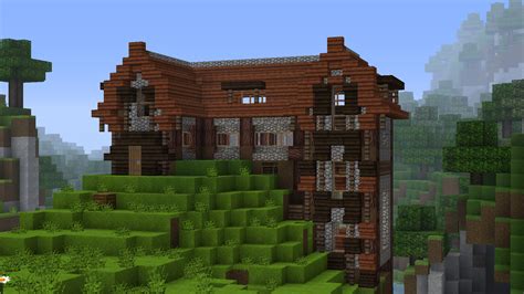 Its a house i have built in survival and i have planned to upload it for a long time ago but i forgot it. Made a little house, mansion in survival today : Minecraft