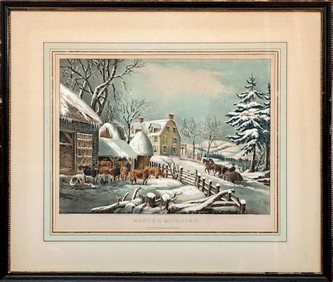Currier And Ives Publishers Winter Morning Sold At Auction On 5th