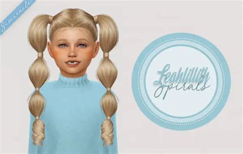 Simiracle Leahlillith`s Spirals Hair Retextured Kids Version Sims