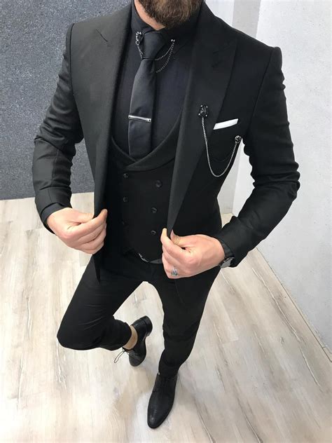 kingston all black slim fit suit mensuitspage slim fit suit men black suit men designer