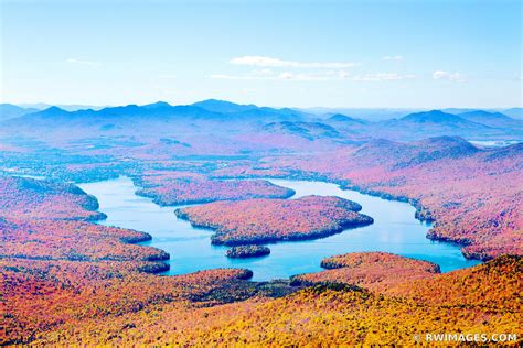 Framed Photo Print Of Lake Placid View From Whiteface Mountain