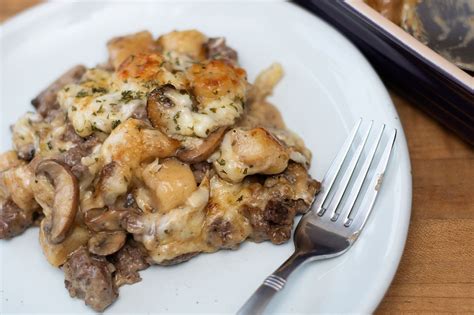 Mushroom And Swiss Burger Casserole Recipe Recipe Casserole Recipes