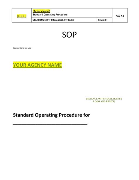How To Create Sop Template Pdf Template