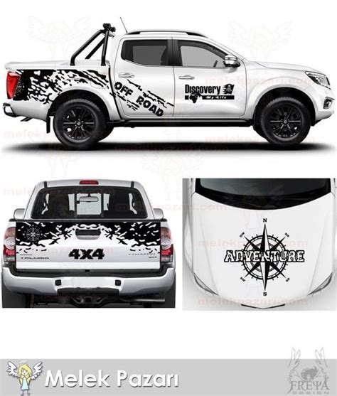 Off Road Pickup Truck Body Wrap Sticker Compass Hood Decal Etsy
