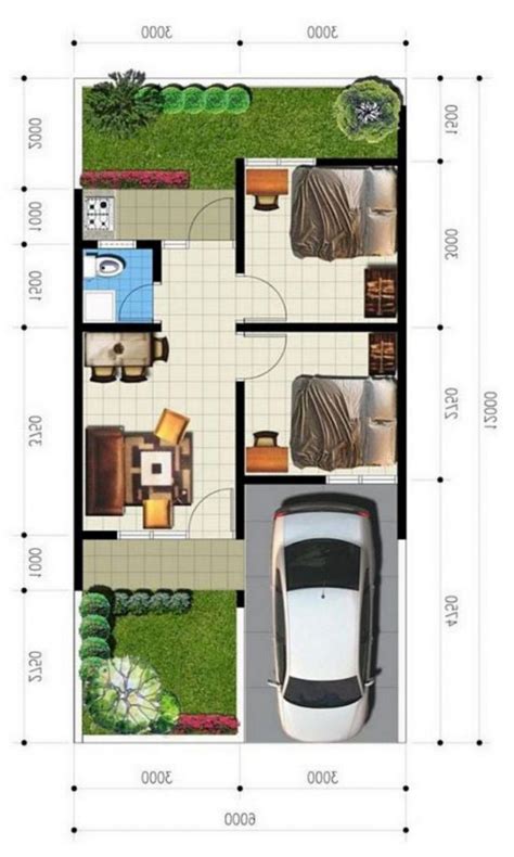 Denah Rumah Type Desain Minimalis Lantai