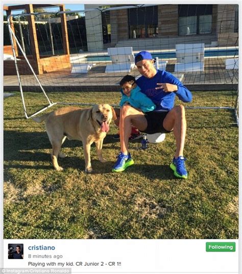 Cristiano Ronaldo Plays Football With His Son And Post Pictures To