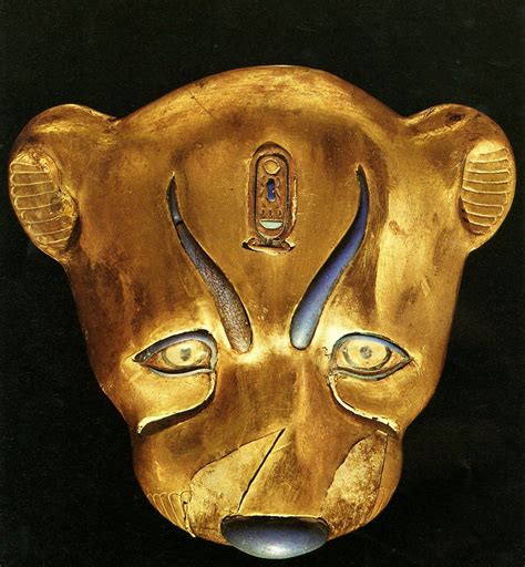 Gilded Wooden Head Of A Leopard From King Tutankhamun S Treasures