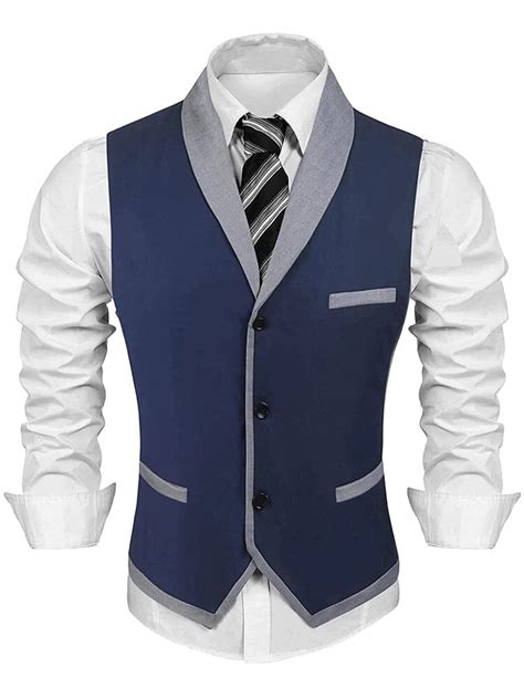 Coofandy Mens Suit Vest Stylish Slim Fit Business Waistcoat Coofandy