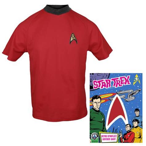 Star Trek Tos Operations Red Retro Starfleet Uniform T Shirt Anovos