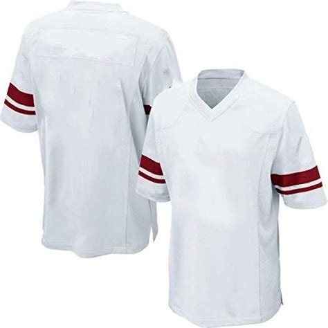 Youth And Adult White Football Sleeve Stripe Jersey