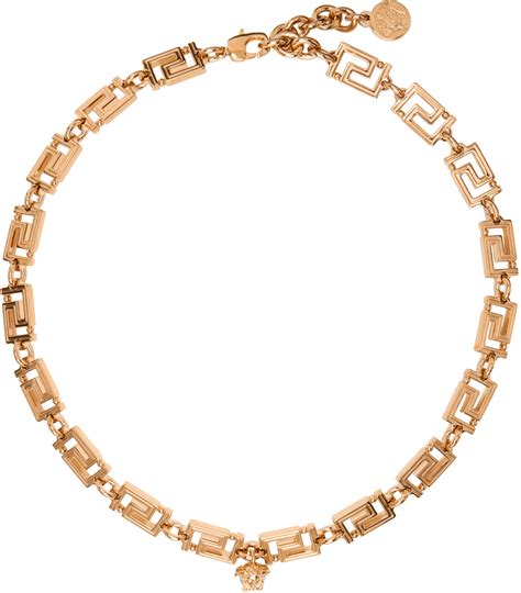 Versace Gold Greca Necklace SSENSE