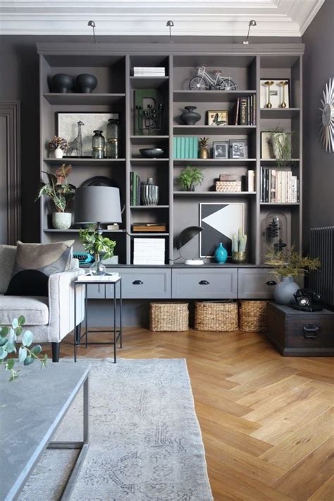 #shelves #diy #floating #homedecor #wall #bhg. Living room after - Ikea Billy Bookcase Hack! What ...