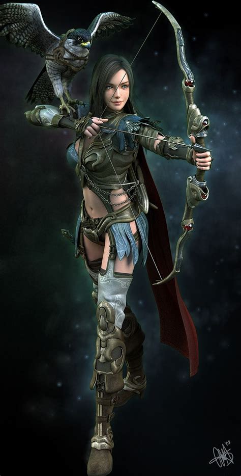 Helena The Archer By 3dsquid On Deviantart Warrior Woman Fantasy Art