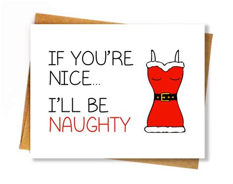 Sexy Christmas Card Dirty Holiday Card Naughtynice