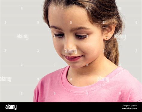 Studio Portrait Of A Beautiful Little Girl Stock Photo Alamy