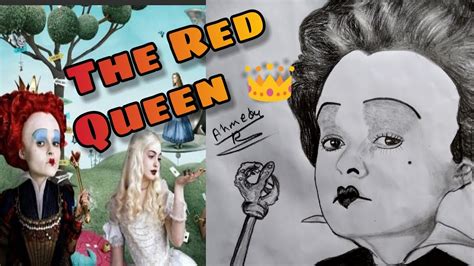 رسم الملكة الحمراء let s draw the red queen alice in wonderland youtube