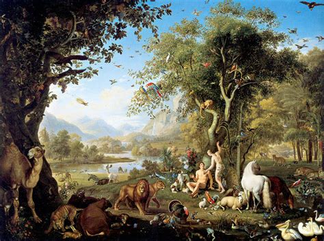 Adam And Eve In The Garden Of Eden Austrian Art