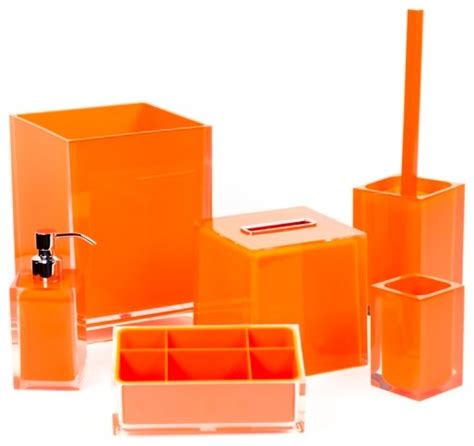 Our bathroom range will give you the look you've dreamed of without compromising on sought after space. Orange Bathroom Accessory Set in Thermoplastic Resin ...