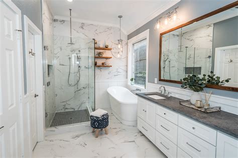 Marble Tile Floor Bathroom