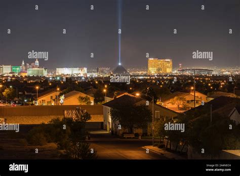 Las Vegas Nevada Usa October 7 2019 Night View Of Bright Resort
