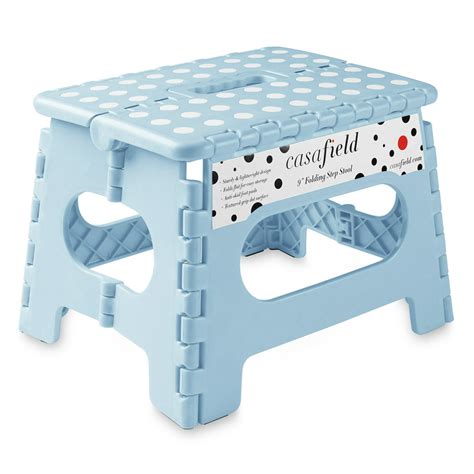 Casafield 9 Folding Step Stool With Handle Portable Collapsible