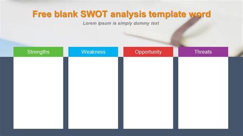 You Can Create A Free Blank Swot Analysis Template Word At Slideegg To