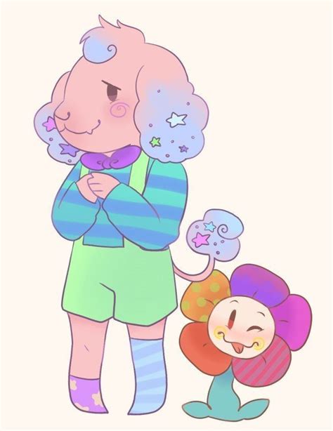 An Image Of A Cartoon Character Hugging Another Character With Flowers
