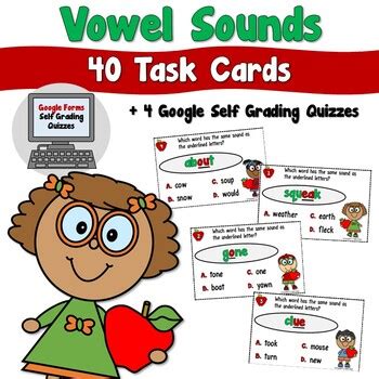 Viewers are watching videos without sound. Vowel Sounds Task Cards by Teacher's Take-Out | Teachers ...