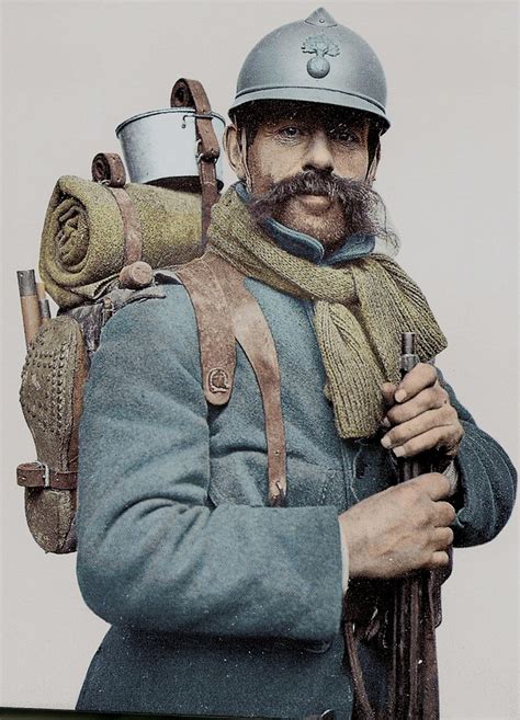 French Soldier World War I Colorized © Sb 40 Rpics
