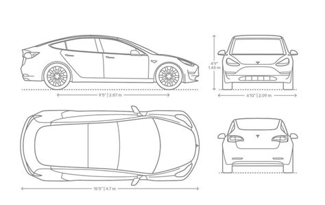 Tesla Model 3 Car Blueprint Tesla Model Tesla Tesla Model X